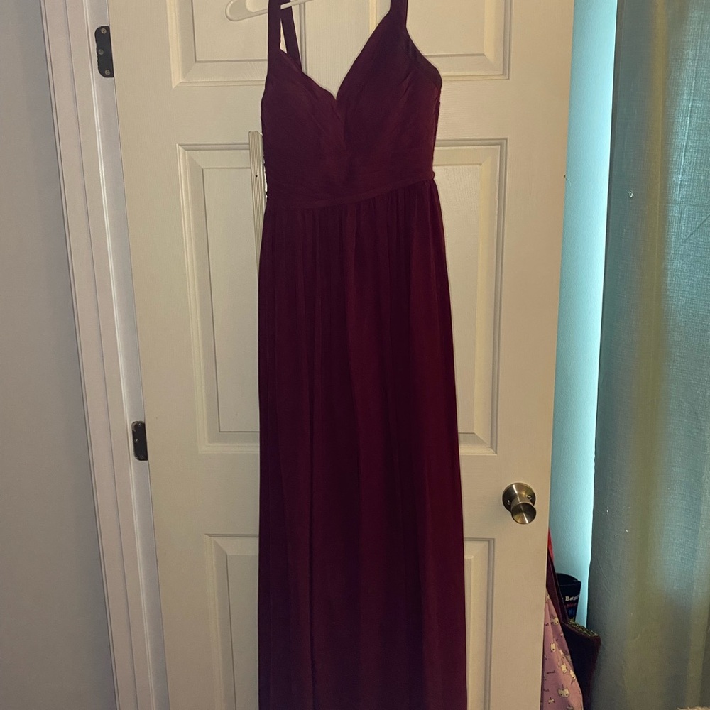 Elegant Burgundy Evening Gown
